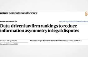 Paper: Data-driven law firm rankings to reduce information asymmetry in legal disputes