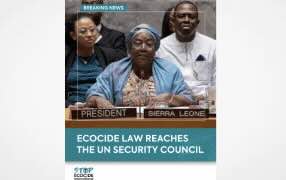 Stop Ecocide: Recent weeks have seen ecocide law reach the UN Security Council, the Vatican, and the climate COP's opening ceremony