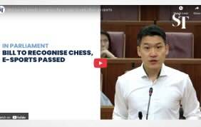 Singapore:  New law to formally recognise chess, e-sports and others as sports