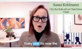 USA: Video campaign by New York City Bar Association for the Day of the Endangered Lawyer.