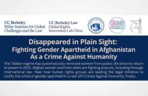 Disappeared in Plain Sight: Fighting Gender Apartheid in Afghanistan as a Crime Against Humanity