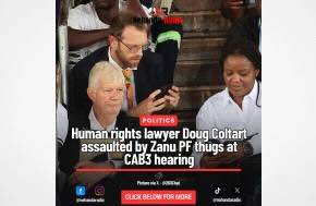 Zimbabwe: Rights lawyer Doug Coltart violently assaulted at Constitutional hearing in Harare