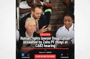 Zimbabwe: Rights lawyer Doug Coltart violently assaulted at Constitutional hearing in Harare
