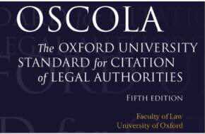 Fifth edition of The Oxford University Standard for Citation of Legal Authorities published