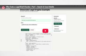 Press Release: Descrybe Open Connector gives legal organizations the freedom to combine their own expertise and processes with Descrybe’s legal intelligence.