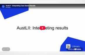 UTS: AustLII - Interpreting Case Search Results